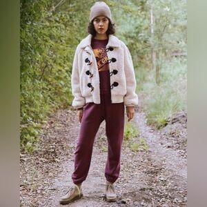 NWOT - THE GREAT. Faux Shearling Toggle Jacket Size 2 Medium